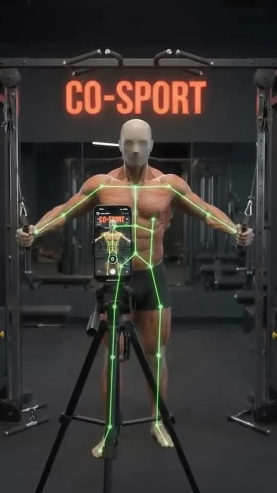 Analyse posturale par vision : le squelette suivi en direct sur le sportif filmé à la caméra du téléphone